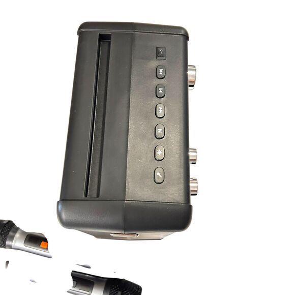 Karaoke Machine, Portable Bluetooth Karaoke Speaker with 2 Wireless Microphones - Picture 10 of 16